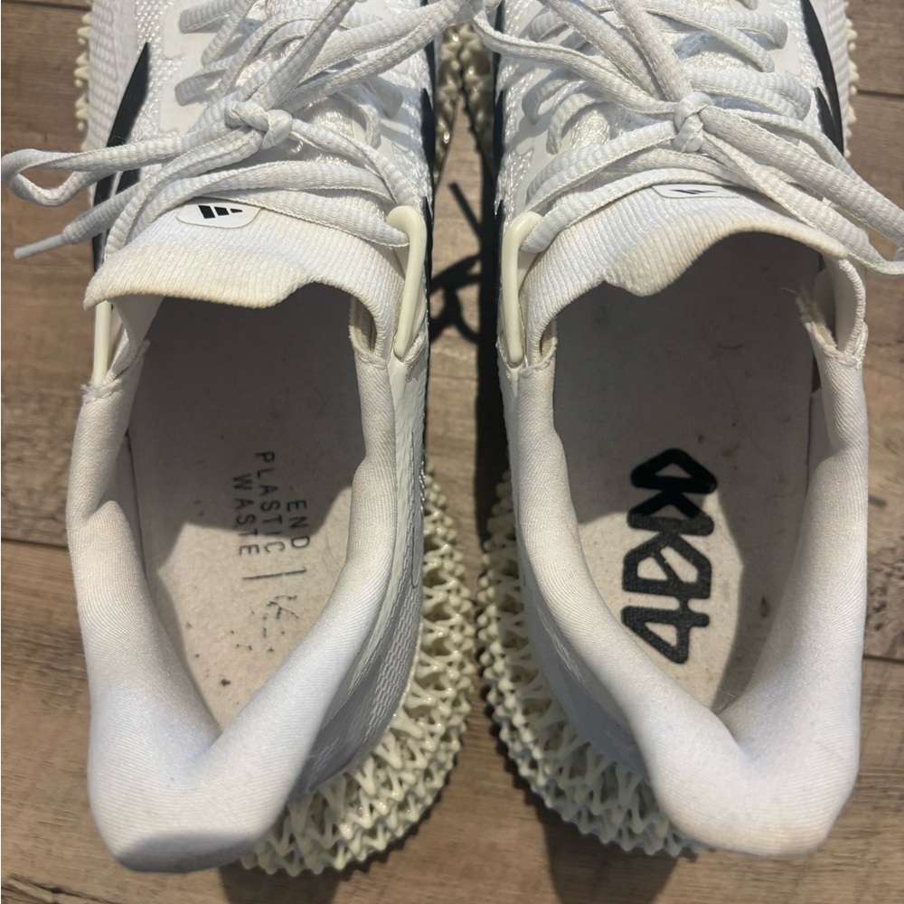 Adidas 4D Men's White and Black Athletic Shoes - Picture 3 of 6